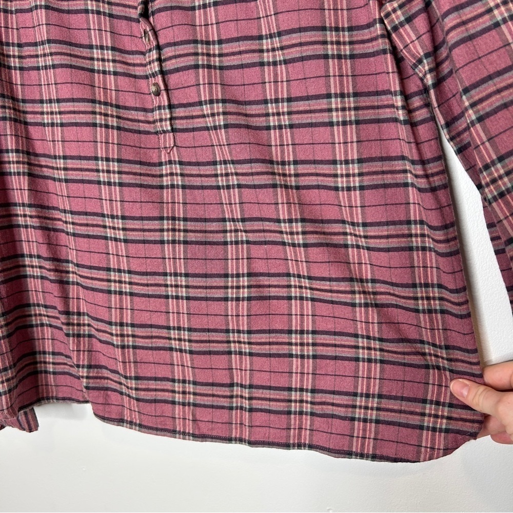 Faherty Olli Mountain View Pink Plaid Popover Shirt Button Down size Small - Picture 8 of 11